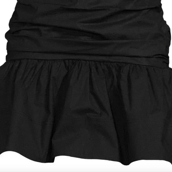 Tanya Taylor Peyton Knot Mini Dress, XS; Retro Ruched 80s Inspired Eras Dress - Picture 9 of 15